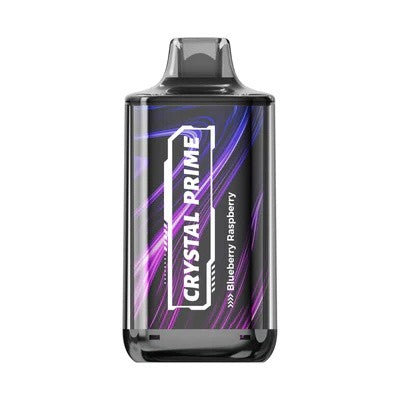 Crystal Prime Deluxe 18000 Puff Prefilled Vape Pod Kit, Blueberry Raspberry Flavor