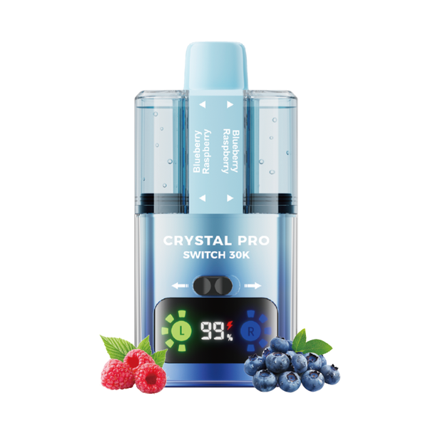 Crystal Pro Switch 30000 Pre-Filled Vape Kit, Blueberry Raspberry Flavor