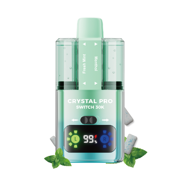 Crystal Pro Switch 30000 Pre-Filled Vape Kit, Fresh Mint Flavor