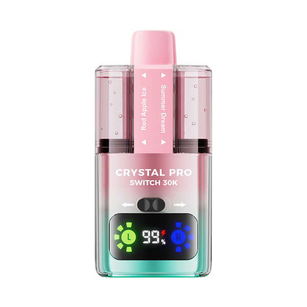 Crystal Pro Switch 30000 Pre-Filled Vape Kit, Red Apple Ice Flavor