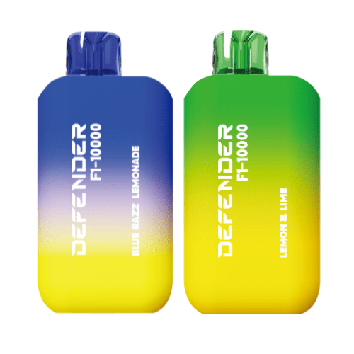 Defender F1-10K Prefilled Vape Kit Pack of 5, Blue Razz Lemonade & Lemon Lime Flavors