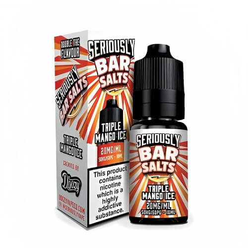 Dozzy Vape Seriously Bar Salt 10ml Nic Salt, Pack of 10, Triple Mango Ice Flavor