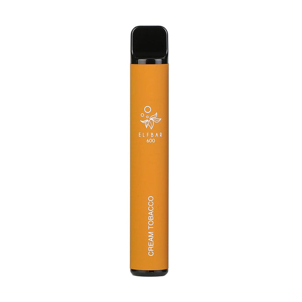 Elf Bar 600 Puff Prefilled Vape Pod Device Box of 10, Cream Tobacco Flavor