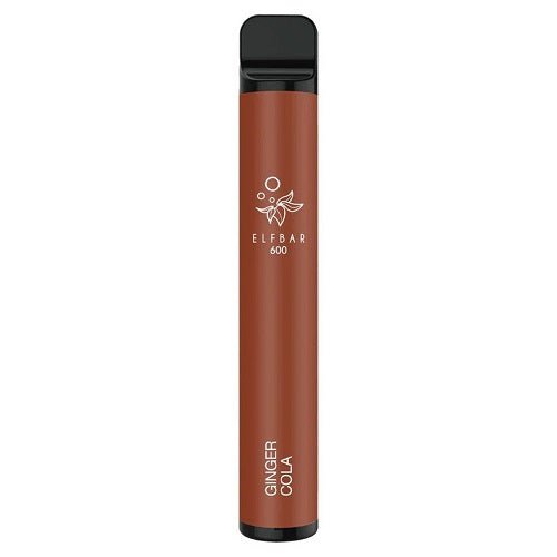 Elf Bar 600 Puff Prefilled Vape Pod Device Box of 10, Ginger Cola Flavor