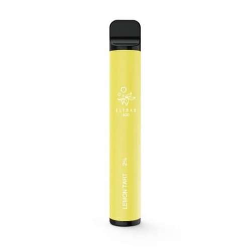 Elf Bar 600 Puff Prefilled Vape Pod Device Box of 10, Lemon Trant Flavor