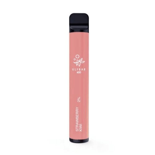 Elf Bar 600 Puff Prefilled Vape Pod Device Box of 10, Strawberry Kiwi Flavor