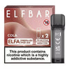 Elf Bar Elfa PreFilled Pod 2ml Nic Salt Prefilled Pod, Cola Flavor