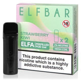 Elf Bar Elfa PreFilled Pod 2ml Nic Salt Prefilled Pod, Strawberry Kiwi Flavor