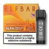 Elf Bar Elfa PreFilled Pod 2ml Nic Salt Prefilled Pod, Tropical Fruit Flavor