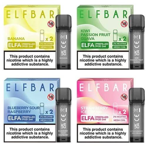Elf Bar Elfa PreFilled Pod 2ml Nic Salt Prefilled Pod, UK Vaper
