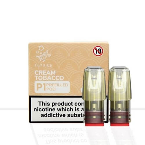 Elf Bar Mate P1 Pods Box of 10, Cream Tobacco Flavor