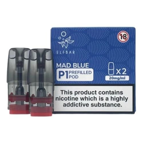 Elf Bar Mate P1 Pods Box of 10, Mad Blue Flavor