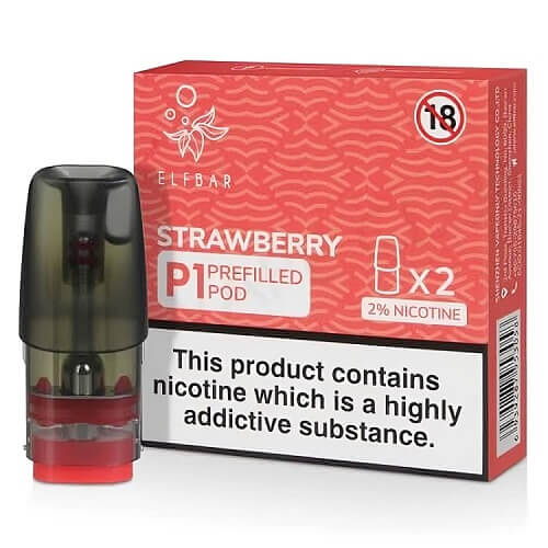 Elf Bar Mate P1 Pods Box of 10, Strawberry Flavor