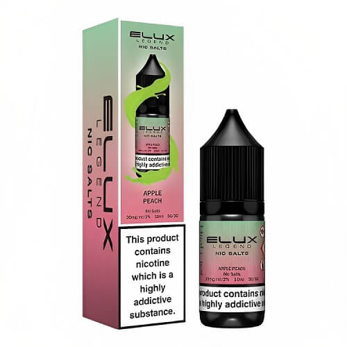 Elux Legend 10ml Nic SaltPack of 10, Apple Peach Flavor