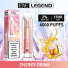 ENE Crystal Legend 4000 Puffs Prefilled Vape Pod Device, Energy Drink Favor