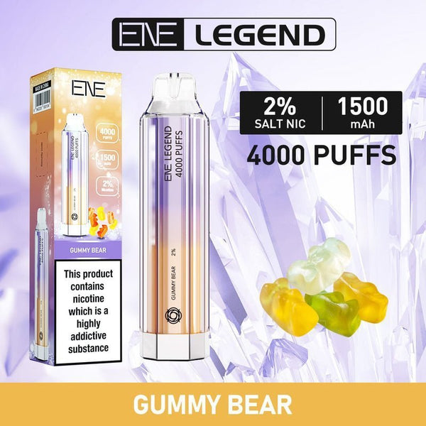 ENE Crystal Legend 4000 Puffs Prefilled Vape Pod Device, Gummy Bear Favor