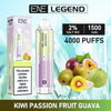 ENE Crystal Legend 4000 Puffs Prefilled Vape Pod Device, Kiwi Passion Fruit Guava Favor