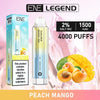 ENE Crystal Legend 4000 Puffs Prefilled Vape Pod Device, Peach Mango Favor