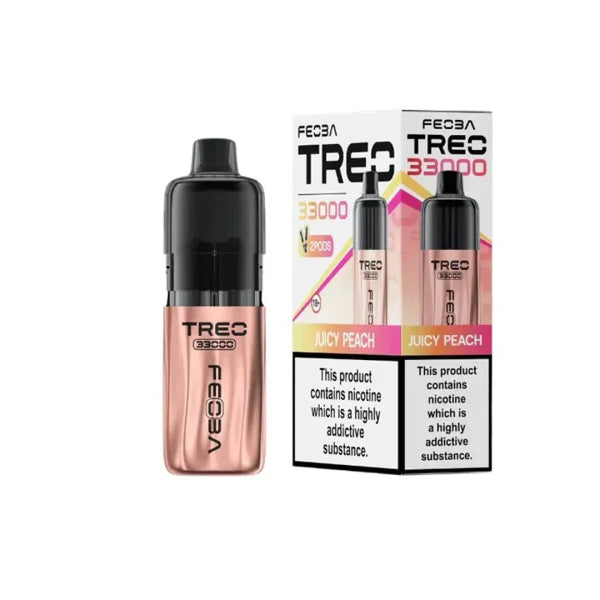 Feoba Treo 33k Puffs Pre-filled Pod Vape Kit, Juicy Peach Flavor