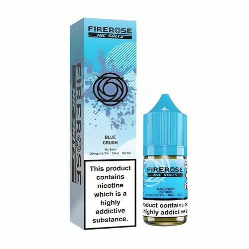 Firerose 5000 Puffs 10ml Nic Salt E-Liquid, Pack of 10, Blue Crush Flavor