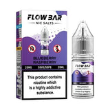 Flow Bar Nic Salt E-Liquid, Pack of 10, Blueberry Raspberry Flavor