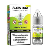 Flow Bar Nic Salt E-Liquid, Pack of 10, Lemon & Lime Flavor