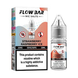 Flow Bar Nic Salt E-Liquid, Pack of 10, Strawberry Raspberry Ice Flavor