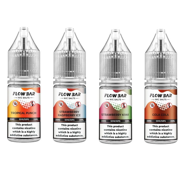 Flow Bar Nic Salt E-Liquid, Pack of 10, UK Vaper