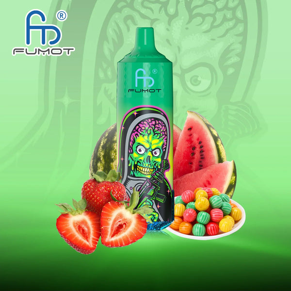 Fumot Randm Tornado 9000 Puffs Pro Prefilled Vape Pod, Strawberry Watermelon Bubblegum Flavor