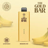 Gold Bar 4500 Puffs Prefilled Vape Puff Bar Box of 10, Banana Ice Flavor