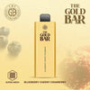 Gold Bar 4500 Puffs Prefilled Vape Puff Bar Box of 10, Blueberry Cherry Cranberry Flavor