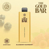 Gold Bar 4500 Puffs Prefilled Vape Puff Bar Box of 10, BlueberryRaspberry Flavor