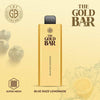 Gold Bar 4500 Puffs Prefilled Vape Puff Bar Box of 10, Blue Razz Lemonade Flavor
