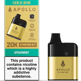 Gold Bar Apollo 20K Prefilled Vape Pod Kit, Spearmint Flavour