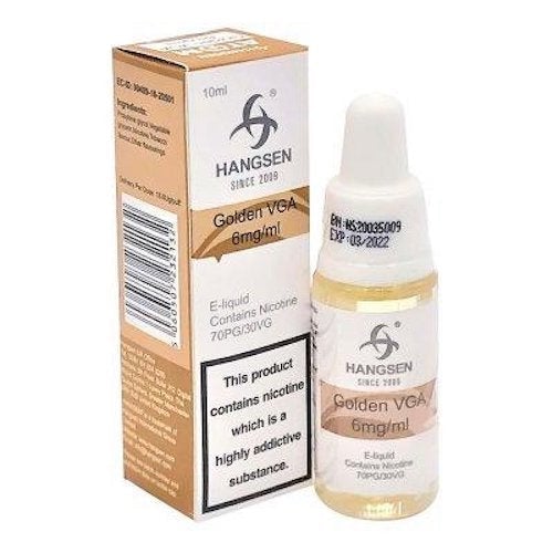 Hangsen 10ml Nic Salt E Liquid, Pack of 10, Golden VGA Flavor