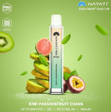 Hayati Crystal Pro Mini 600 Puff Prefilled Vape Bar Pod, Kiwi Passion Fruit Cuava Flavor