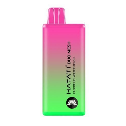 Hayati Duo Mesh 7000+ Puffs Prefilled Vape Box of 10 Raspberry Watermelon Flavor
