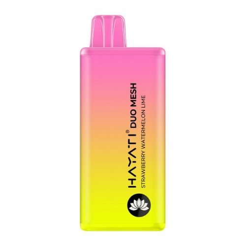 Hayati Duo Mesh 7000+ Puffs Prefilled Vape Box of 10 Strawberry Watermelon Lime Flavor