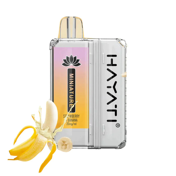 Hayati Miniature 600 Pod Kit Box of 10, Strawberry Banana Flavor