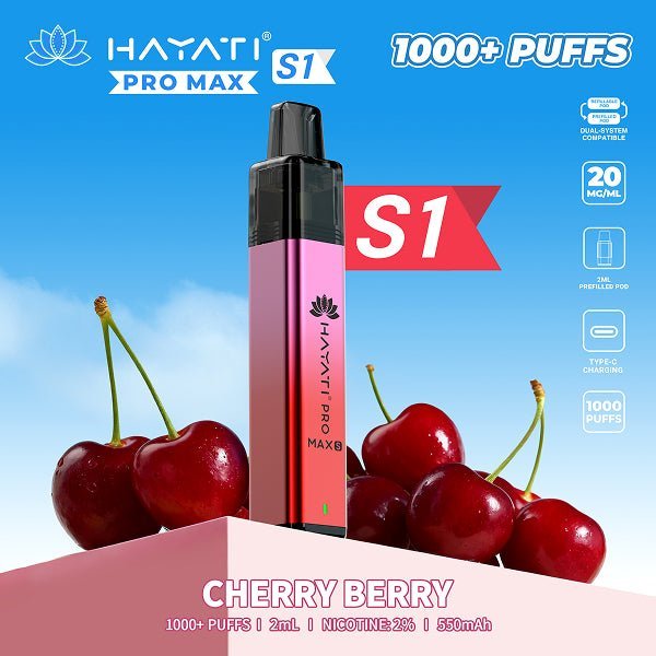 Hayati Pro Max S1 Prefilled Vape Box of 10 - option1