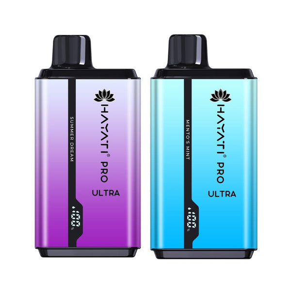Hayati Pro Ultra 15000 Puffs Prefilled Vape Kit Device, Summer Dream, Mentos Mint Flavor