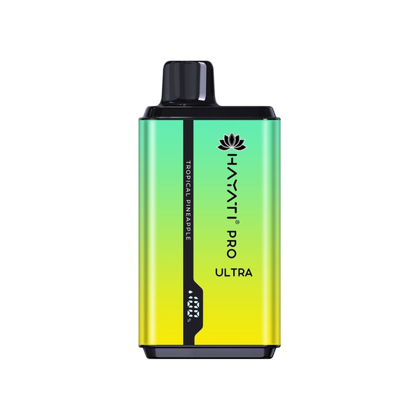 Hayati Pro Ultra 15000 Puffs Prefilled Vape Kit Device, Tropical Pineapple Flavor
