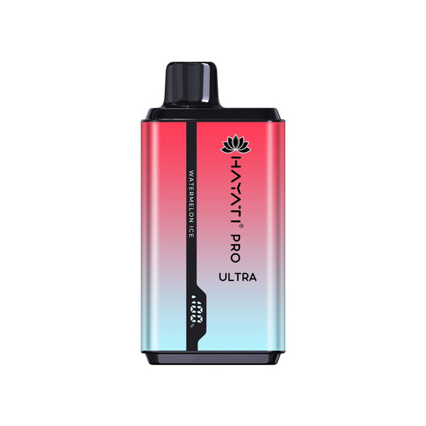 Hayati Pro Ultra 15000 Puffs Prefilled Vape Kit Device, Watermelon Ice Flavor