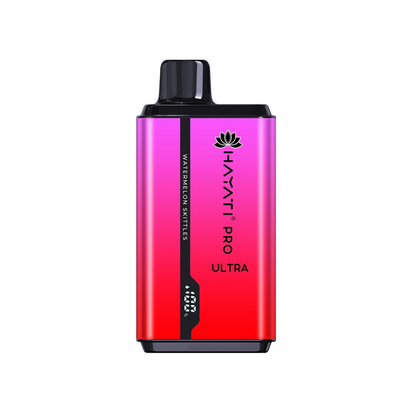 Hayati Pro Ultra 15000 Puffs Prefilled Vape Kit Device, Watermelon Skittz Flavor