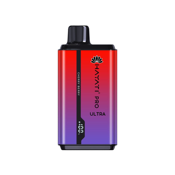 Hayati Pro Ultra 15K Puff Prefilled Pod Kit Box of 10, Cherry Berry Flavor