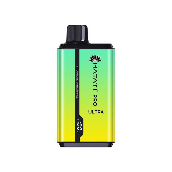 Hayati Pro Ultra 15K Puff Prefilled Pod Kit Box of 10, Tropical Pineapple Flavor