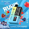 Hayati Rubik 7000 Puffs Pre Filled Vape Kit Pack of 5, Blue Berry Cherry Cranberry Flavor