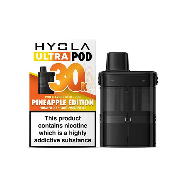 Hyola Ultra 30000 Puffs Prefilled Vape Pods Pack of 5, Pineapple Edition