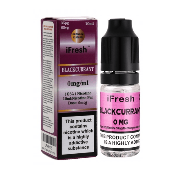 iFresh 10ml Nic Salt E-Liquid, Pack of 10, Black Currant Flavor