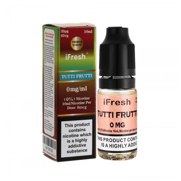iFresh 10ml Nic Salt E-Liquid, Pack of 10, Tutti Fruiti Flavor
